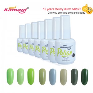 Kamayi Hot Sale 15ml Professional Organic Uv Color гел лак за нокти Green Style гел лак за нокти Art